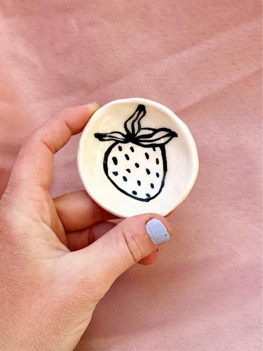 lil strawberry trinket dish